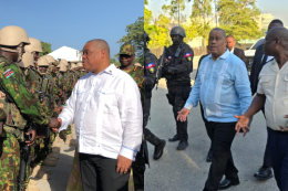 Collage photo of former Haitian Prime Minister Garry Conille.